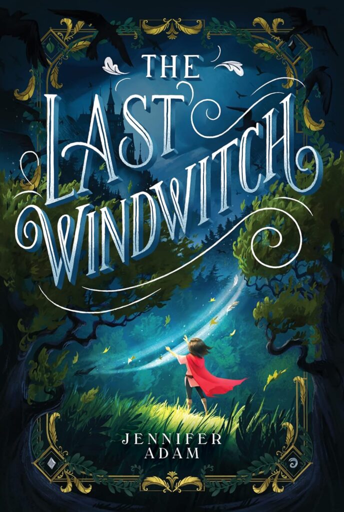 Book Cover
The Last Windwitch
Jennifer Adam
Illustration of a girl in a cape raising her arms to a silvery, breezy night sky