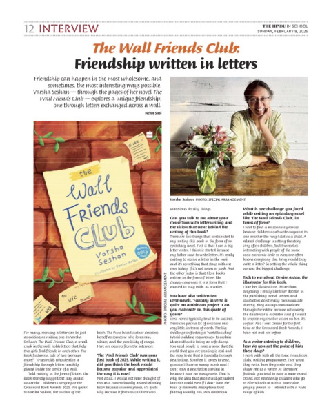 The-Hindu-in-School-Interview-with-Varsha-Seshan-8-Feb-2026