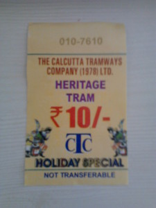 Heritage Tram Ticket Tram ticket