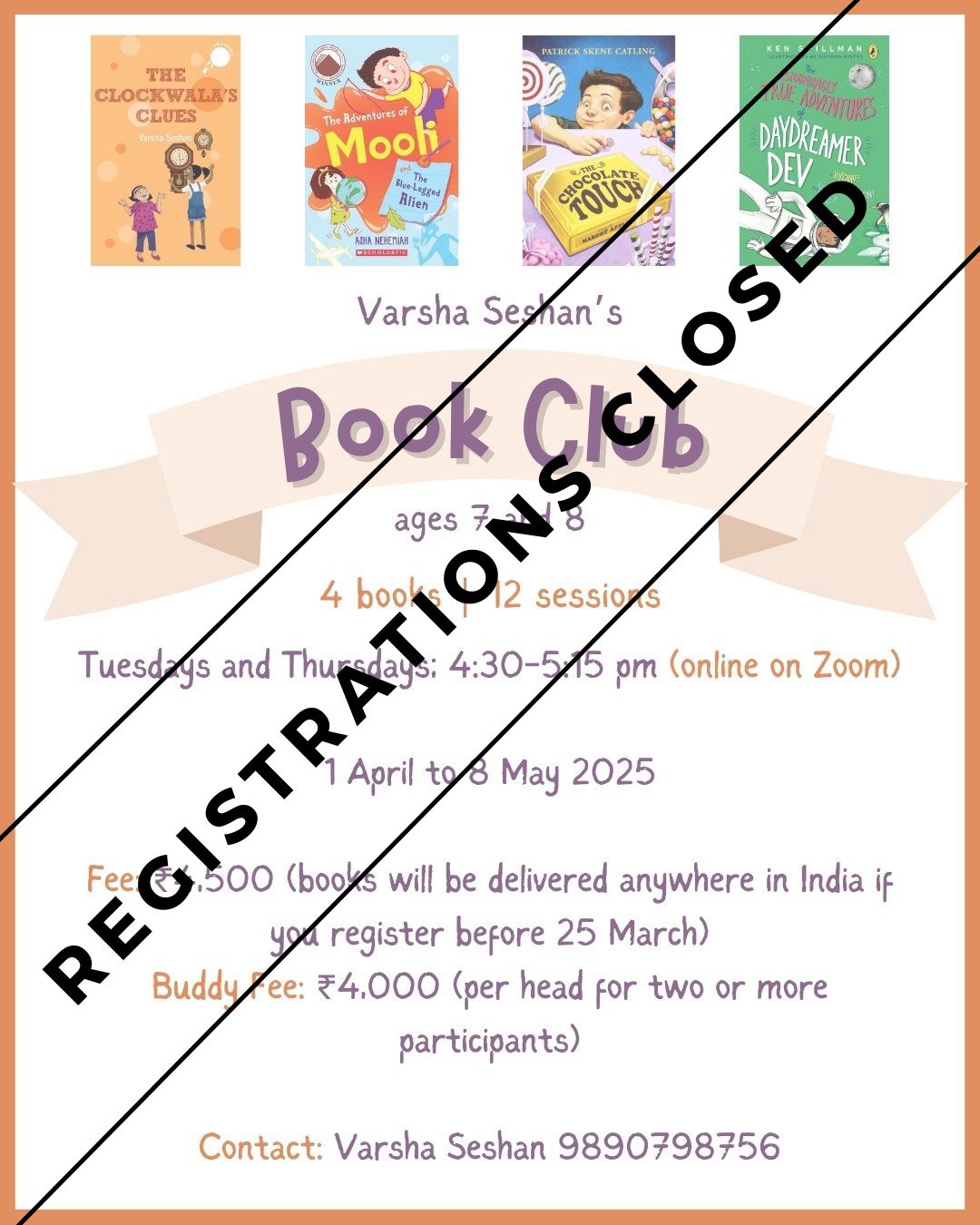 Book Club Apr 25 Registrations Closed
