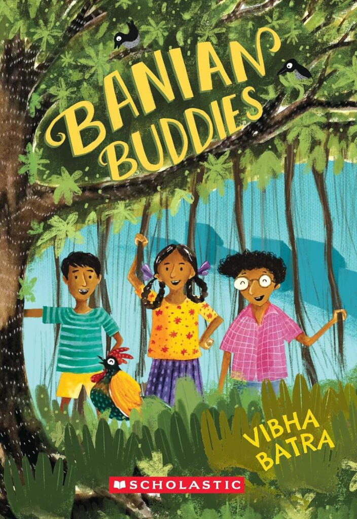 Book Cover
Banian Buddies
Vibha Batra
Three children and a rooster under a banyan tree