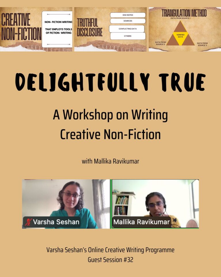 Delightfully True – A Workshop on Writing Creative Nonfiction