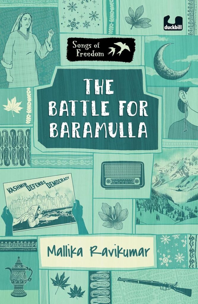 Book Cover
Songs of Freedom
The Battle for Baramulla
Mallika Ravikumar
Images of a revolver, snowlflakes, mountains, a moon, etc
