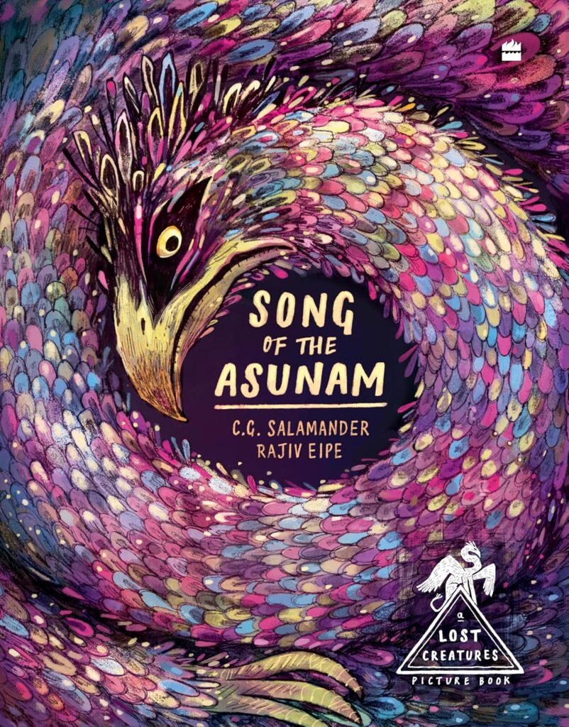 Book cover
Song of the Asunam
C.G. Salamander
Rajiv Eipe
Image of a mythical bird curved around the text