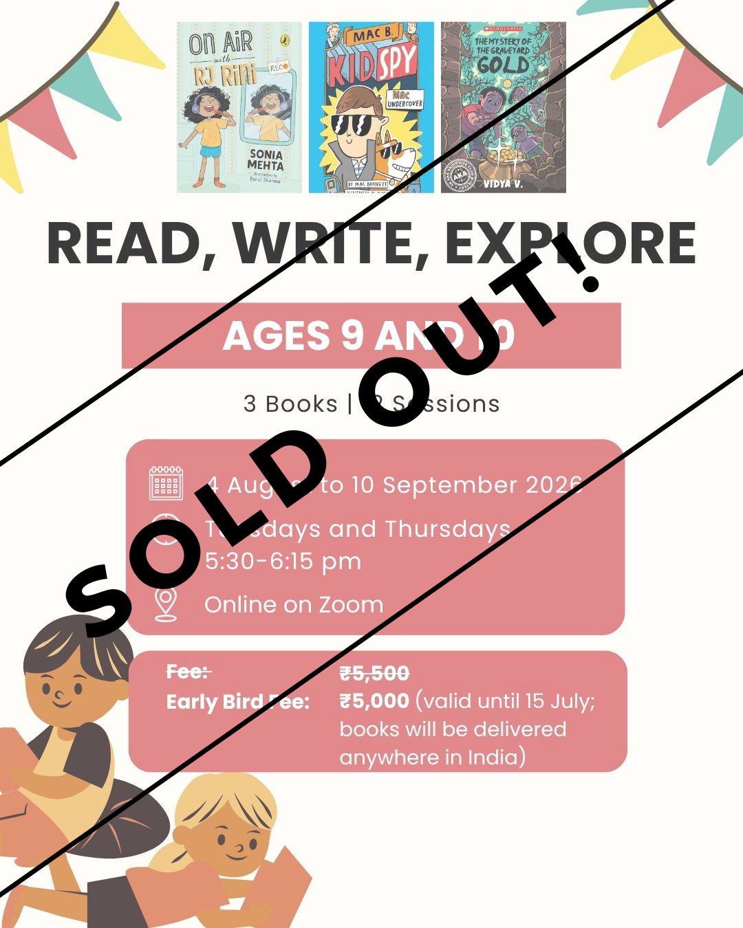 Read, Write, Explore (ages 9 and 10) - August-September 2026