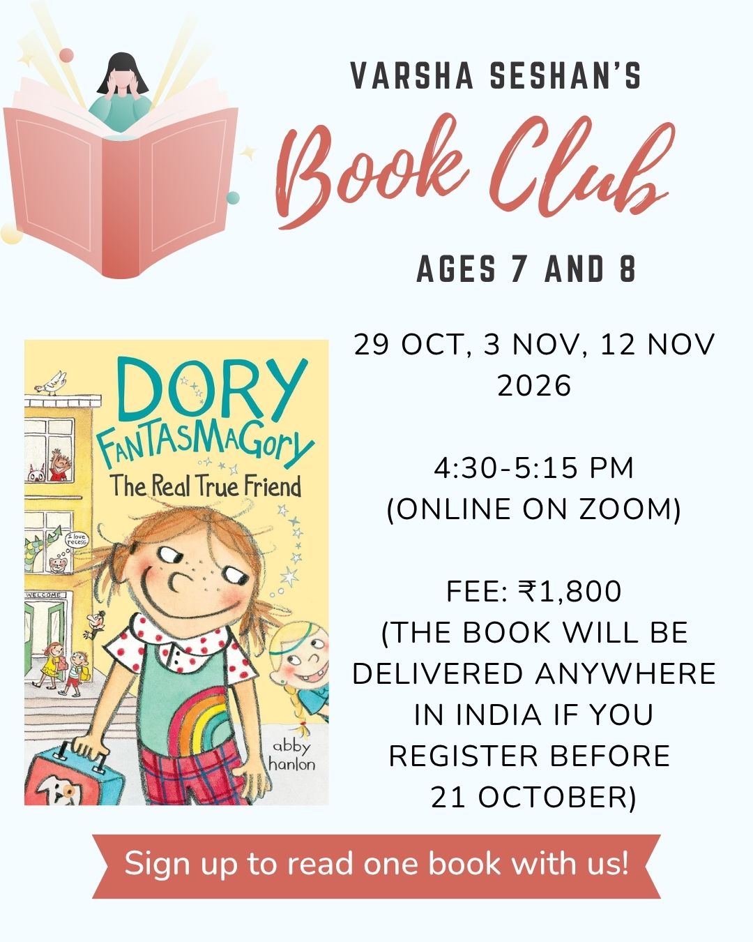 Book Club (ages 7 and 8) - Dory Fantasmagory - The Real True Friend