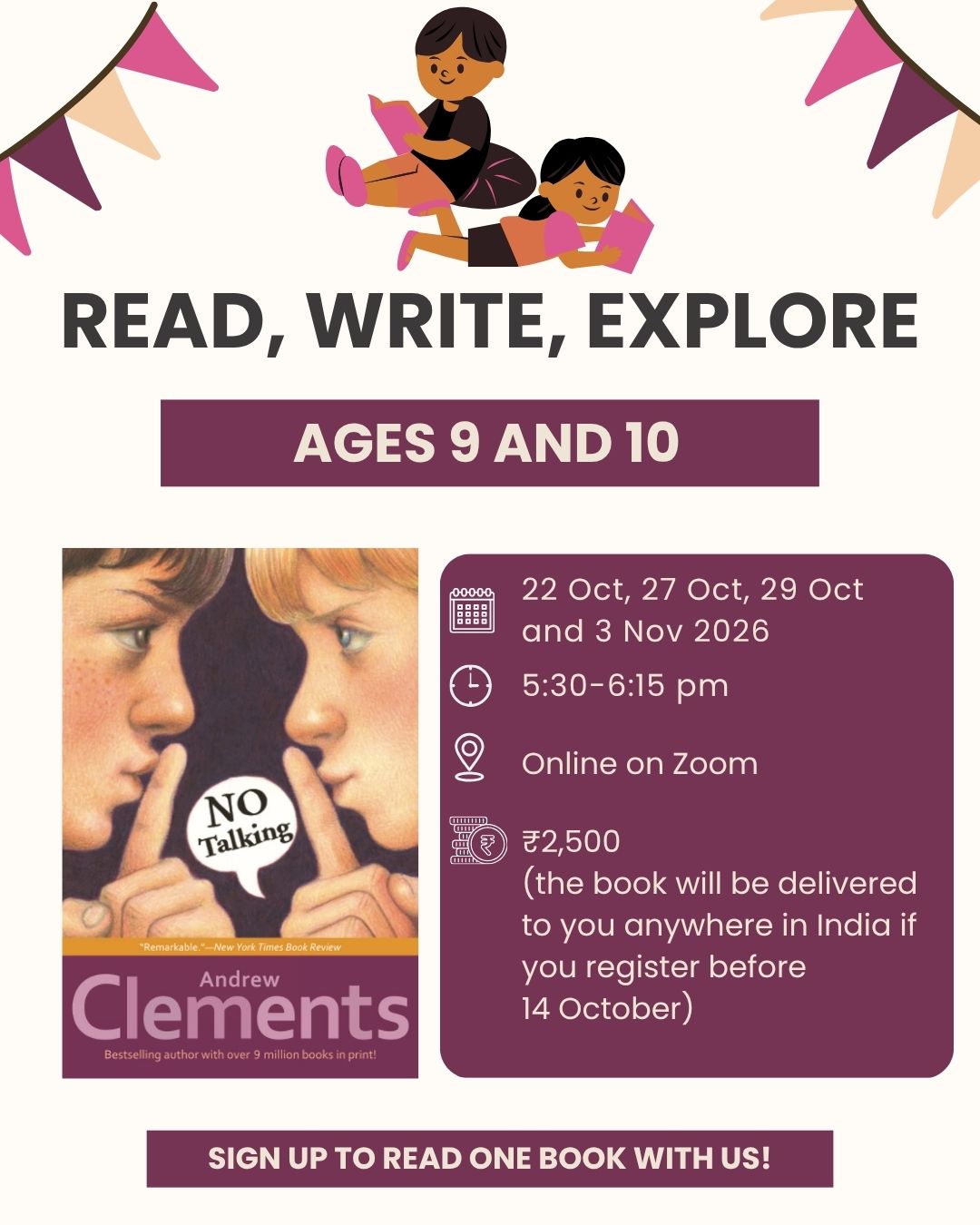 Read, Write, Explore (ages 9 and 10) - No Talking