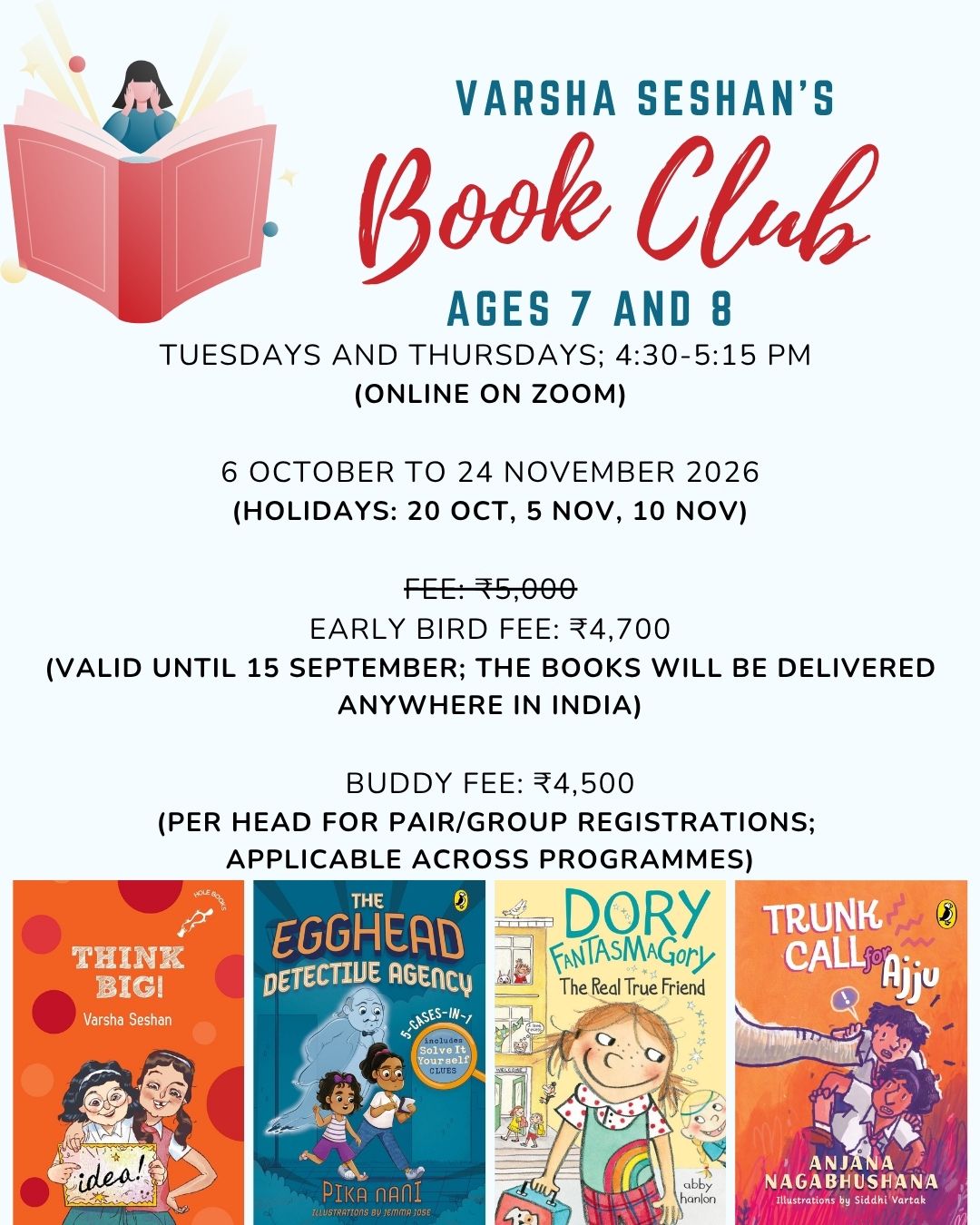 Book Club (ages 7 and 8) - October-November 2026