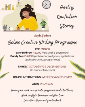 Online Creative Writing Programme (ages 12 to 14) - October 2026