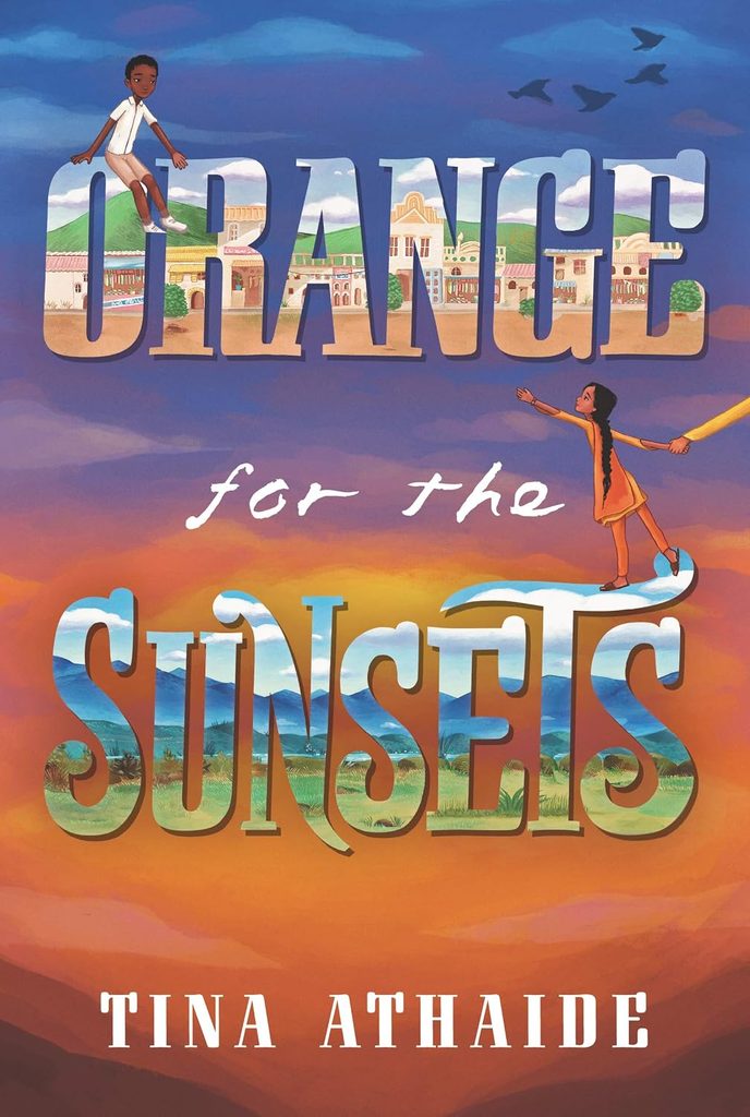 Book Cover
Orange for the Sunsets
Tina Athaide
Image of a seated African boy. An Indian girl in an orange salwar kameez reaches out as she is pulled away.